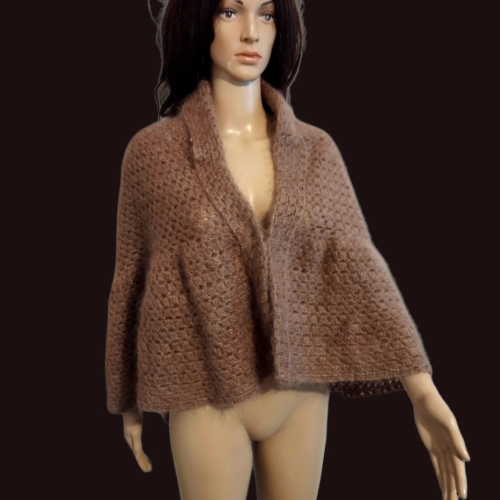 Lavender knitted shawl
